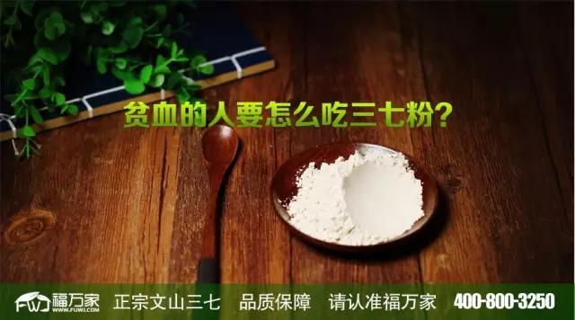 貧血怎么服用三七粉