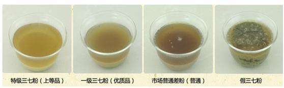 三七粉對(duì)比